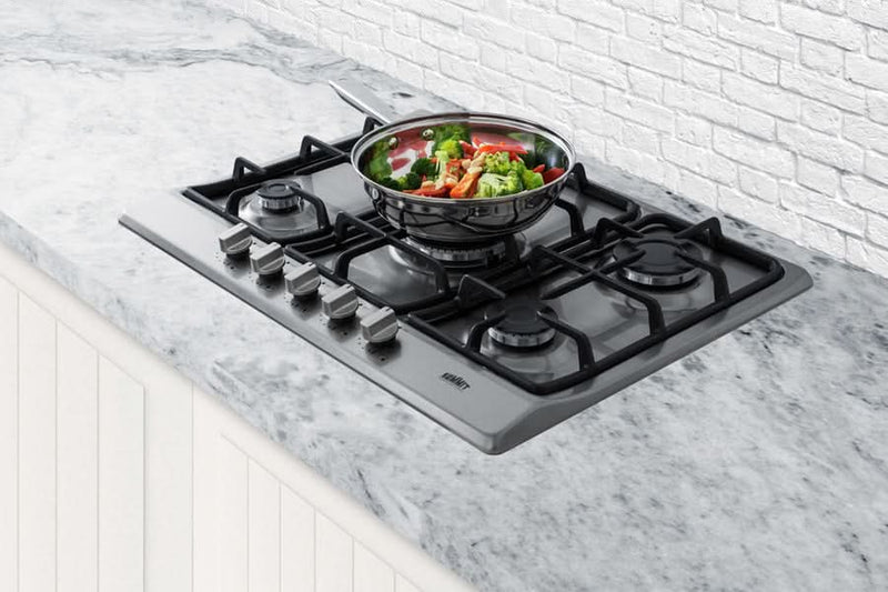 Summit 27 Wide 5 Burner Gas Cooktop Stainless Steel - GC527SS