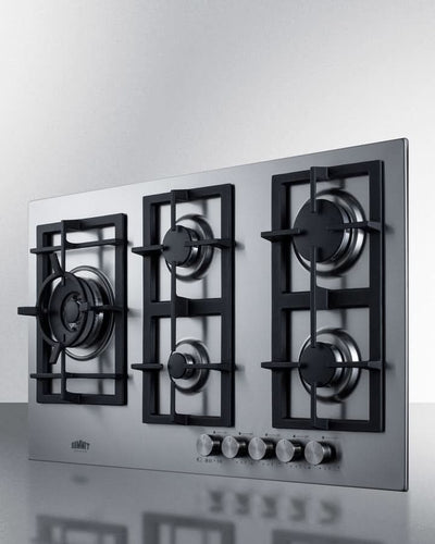 Summit 34 Wide 5 Burner Propane Gas Cooktop In Stainless Steel - GCJ536SSLP