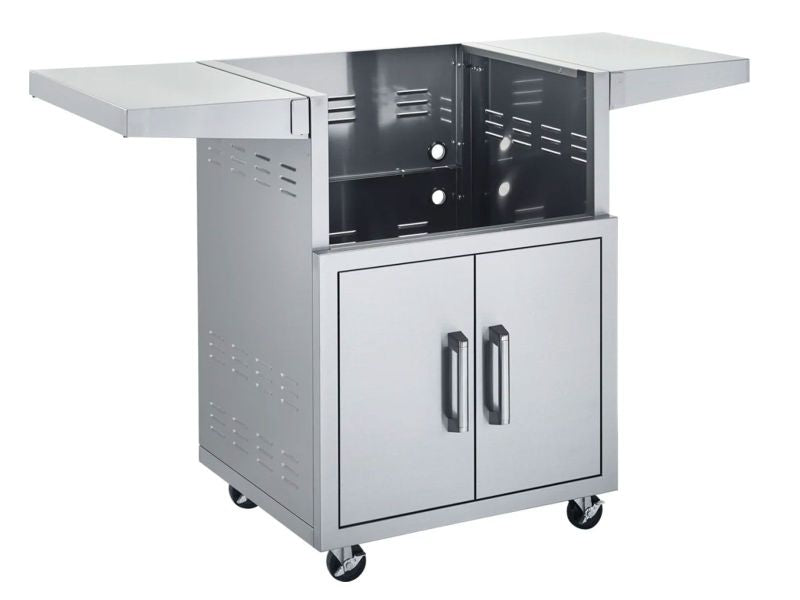 Broilmaster Stainless Steel 25-Inch Cart with 2 Fold-Down Side Shelves - BSACT25