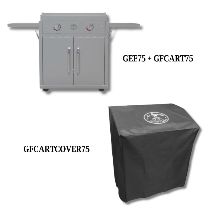 Le Griddle Original - 30-Inch 2-Burner Freestanding Griddle Electric with Cover - LG-GEE75ELECCartandCover