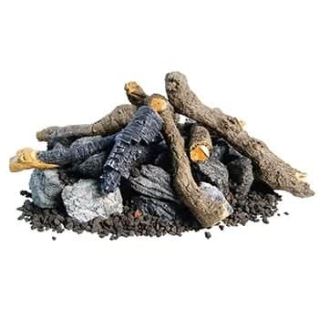 American Fyre Designs 34 Inch Beachwood Logs with Stones- OCBW-34
