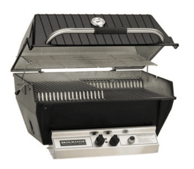 Broilmaster Premium - 24-Inch 2-Burner Stainless Steel Storage Cart Grill - Liquid Propane Gas - P4X + PSCB1