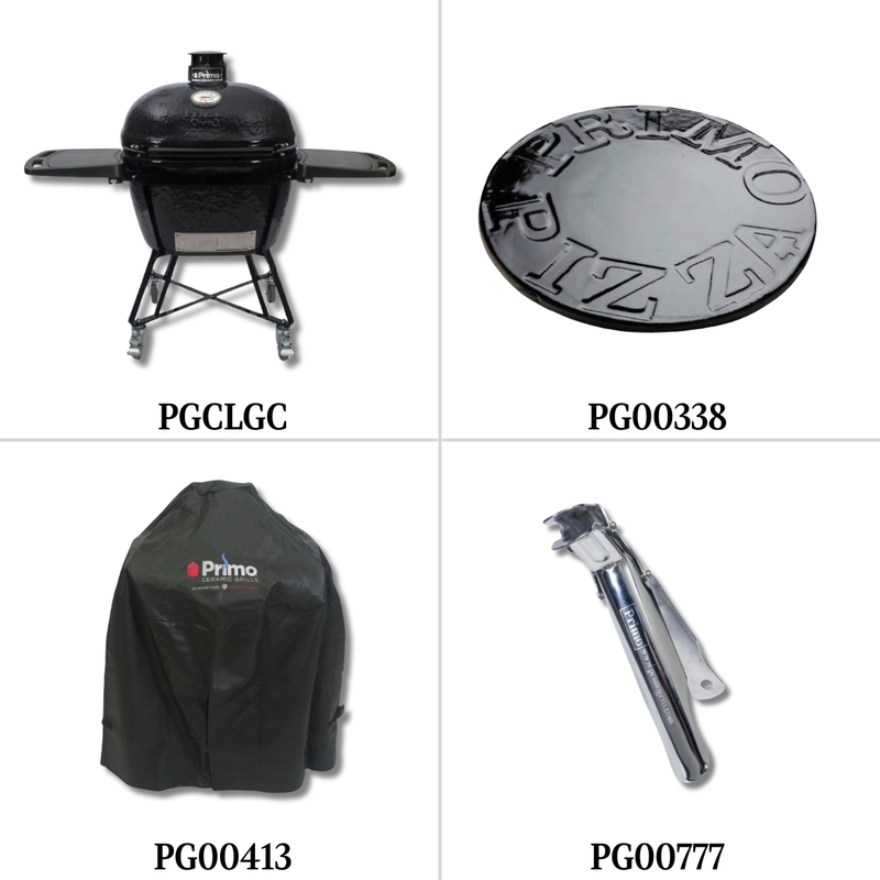 Primo PGCLGC with Power Side Burner, Cover and Double Access Door - PCKG1-PGCLGC