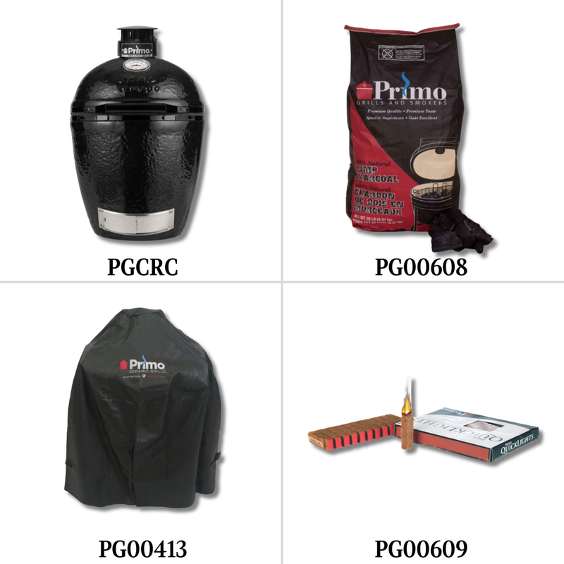 Primo PGCRC with Power Side Burner, Cover and Double Access Door - PCKG1-PGCRC