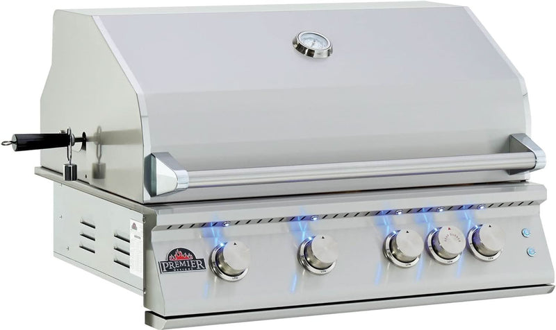Premier Design 4 Burner w/ Rotisserie & Back Burner Propane Close Out - PD-40BQRLP