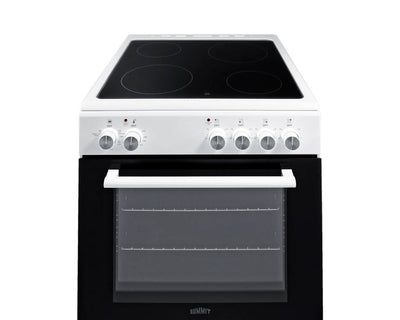 Summit 24 Electric Range with Manual Clean Oven Black and White - REXT24W