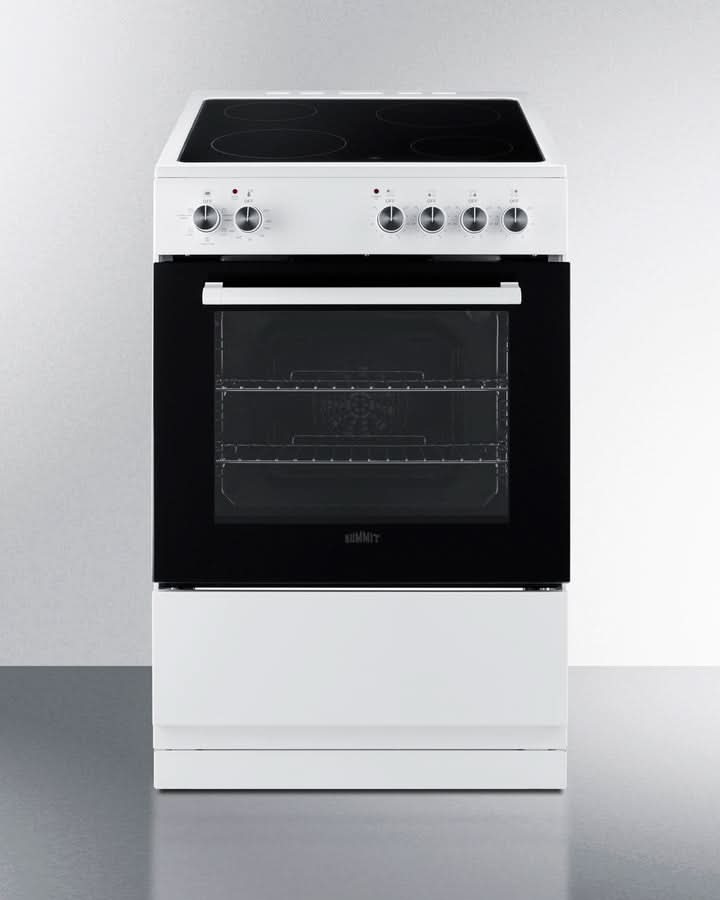 Summit 24 Electric Range with Manual Clean Oven Black and White - REXT24W