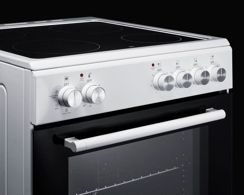 Summit 24 Electric Range with Manual Clean Oven Black and White - REXT24W