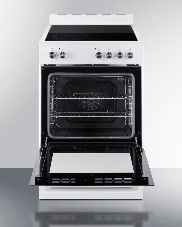Summit 24 Electric Range with Manual Clean Oven Black and White - REXT24W