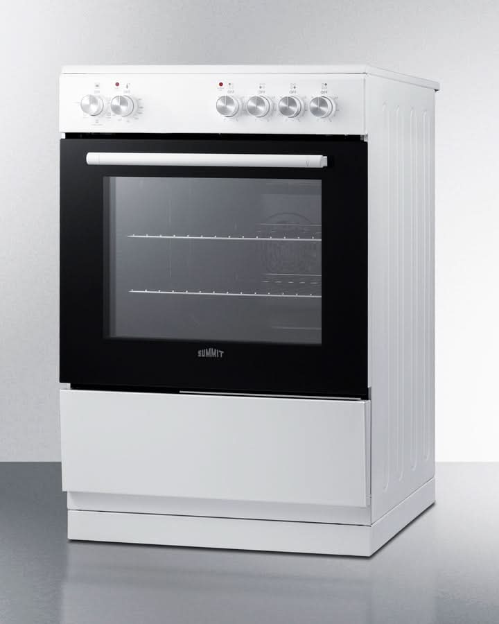 Summit 24 Electric Range with Manual Clean Oven Black and White - REXT24W