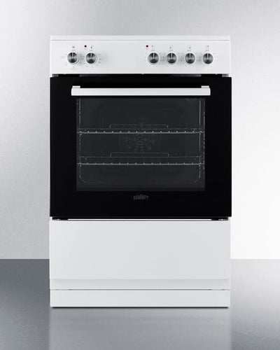 Summit 24 Electric Range with Manual Clean Oven Black and White - REXT24W