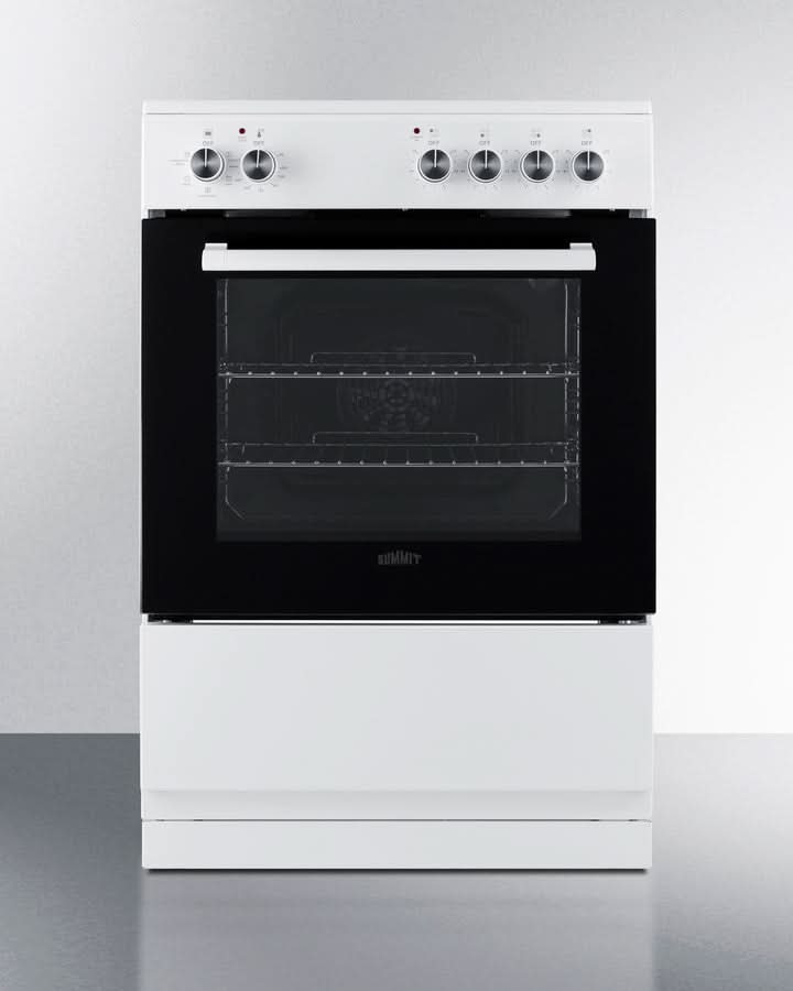 Summit 24 Electric Range with Manual Clean Oven Black and White - REXT24W