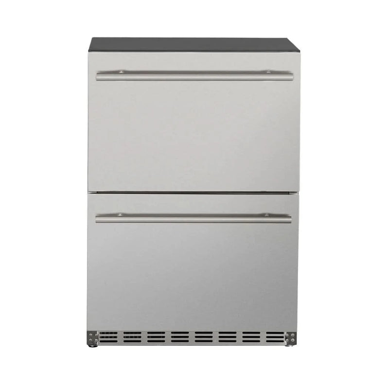 Summerset 24" 5.3C Deluxe Outdoor Rated 2-Drawer Fridge - RFR-24DR2-A