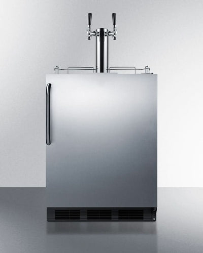 Summit 24 Wide Outdoor Wine Kegerator, ADA Compliant - SBC54OSBIADAWKDTWIN