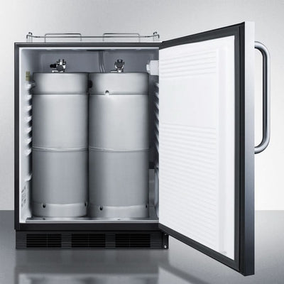 Summit 24 Wide Outdoor Wine Kegerator, ADA Compliant - SBC54OSBIADAWKDTWIN