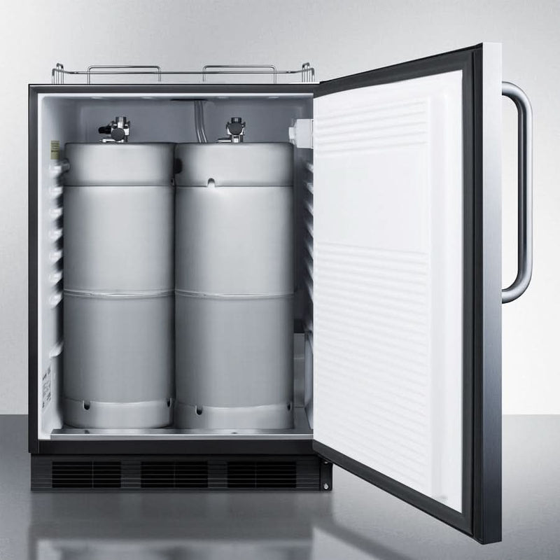 Summit 24 Wide Outdoor Wine Kegerator, ADA Compliant - SBC54OSBIADAWKDTWIN