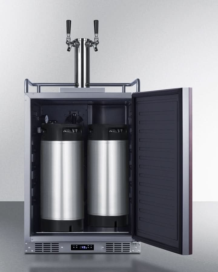 Summit 24 Wide Built-In Cold Brew Coffee Kegerator (Panel Not Included) - SBC682PNRCFTWIN