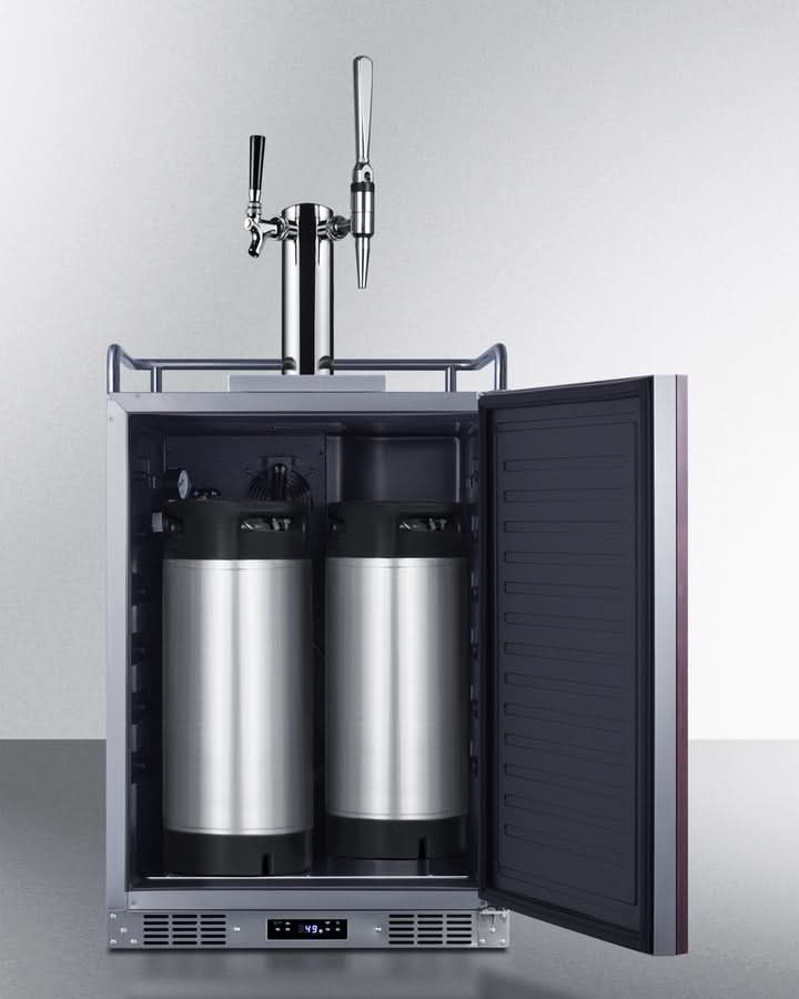Summit 24 Wide Built-In Cold Brew/Nitro Coffee Kegerator (Panel Not Included) - SBC682PNRCMTWIN