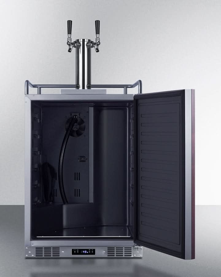 Summit 24 Wide Built-In Wine Kegerator (Panel Not Included) - SBC682PNRWKDTWIN