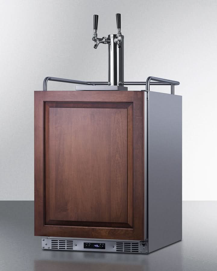 Summit 24 Wide Built-In Wine Kegerator (Panel Not Included) - SBC682PNRWKDTWIN