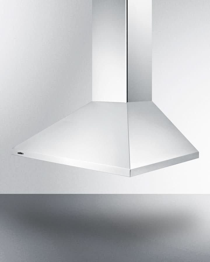 Summit 30 Wide Wall-Mounted Range Hood White - SEH1530SS