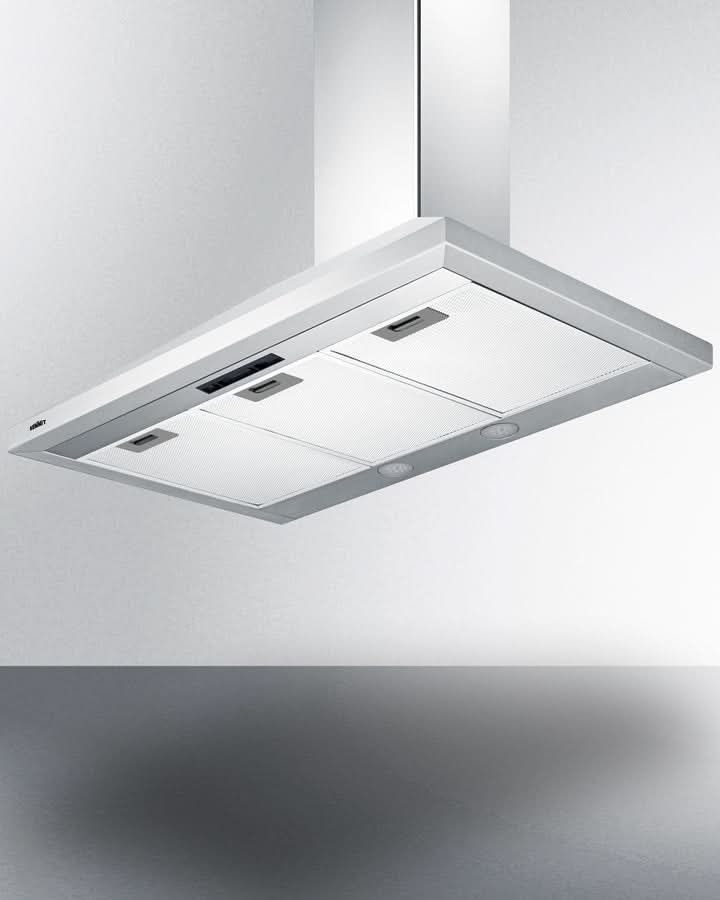 Summit 36 Wide Wall-Mounted Range Hood, ADA-Compliant White - SEH1536SSADA