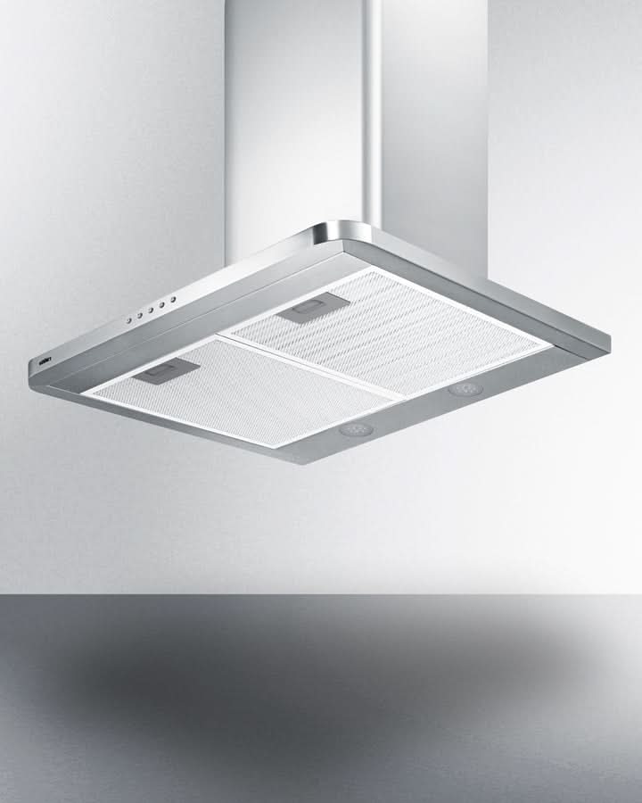 Summit 24 Wide Wall-Mounted Range Hood, ADA-Compliant White - SEH3624SSADA
