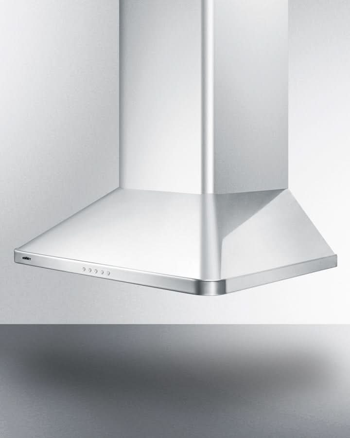 Summit 24 Wide Wall-Mounted Range Hood, ADA-Compliant White - SEH3624SSADA