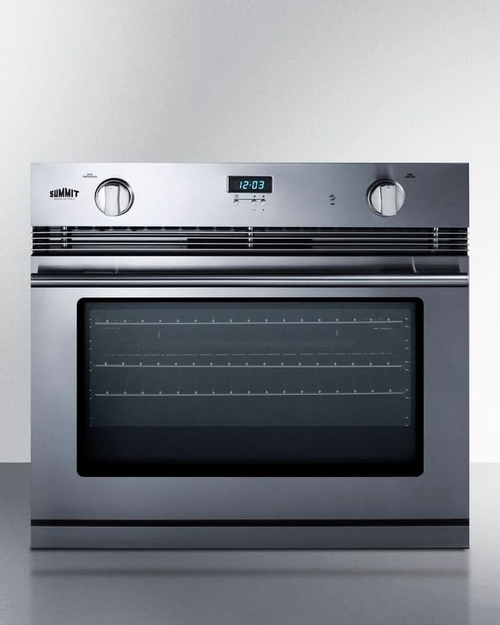 Summit 30 Wide Gas Wall Oven Stainless Steel - SGWOGD30