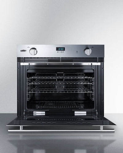 Summit 30 Wide Gas Wall Oven Stainless Steel - SGWOGD30