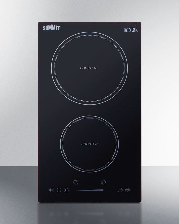 Summit 12 Wide 208-240V 2-Zone Induction Cooktop Black - SINC2B230B