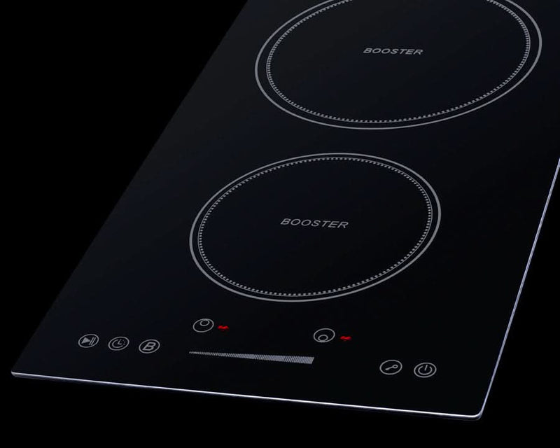Summit 12 Wide 208-240V 2-Zone Induction Cooktop Black - SINC2B230B
