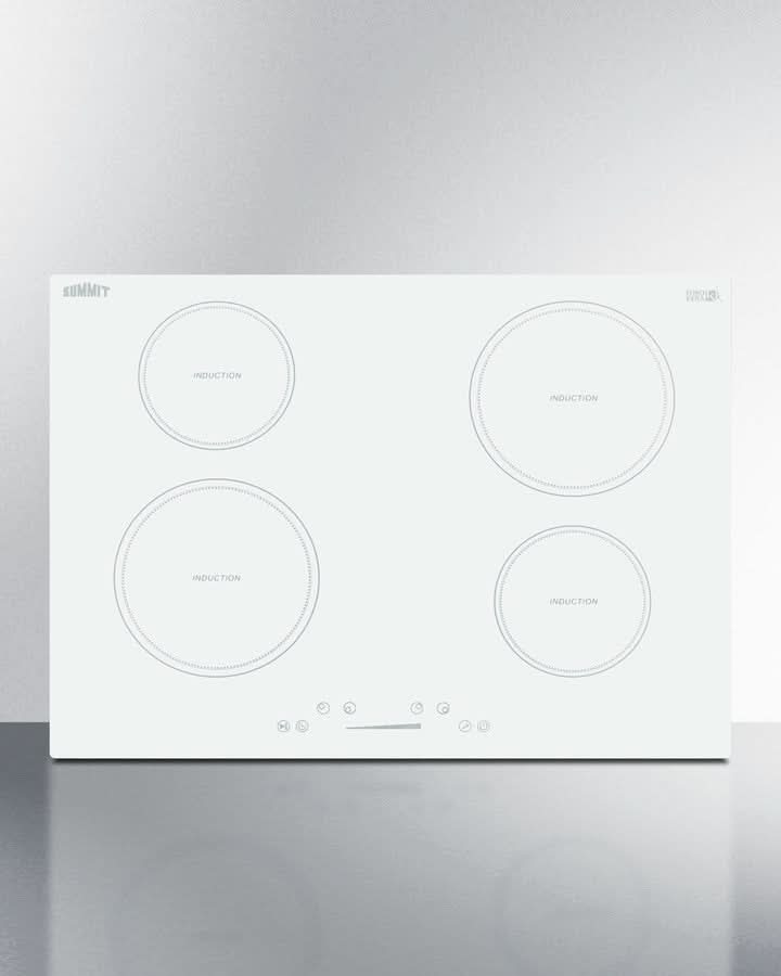 Summit 30 Wide 208-240V 4-Zone Induction Cooktop White - SINC4B302W