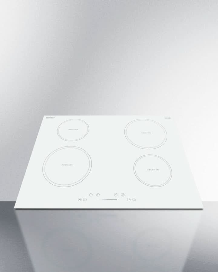 Summit 30 Wide 208-240V 4-Zone Induction Cooktop White - SINC4B302W
