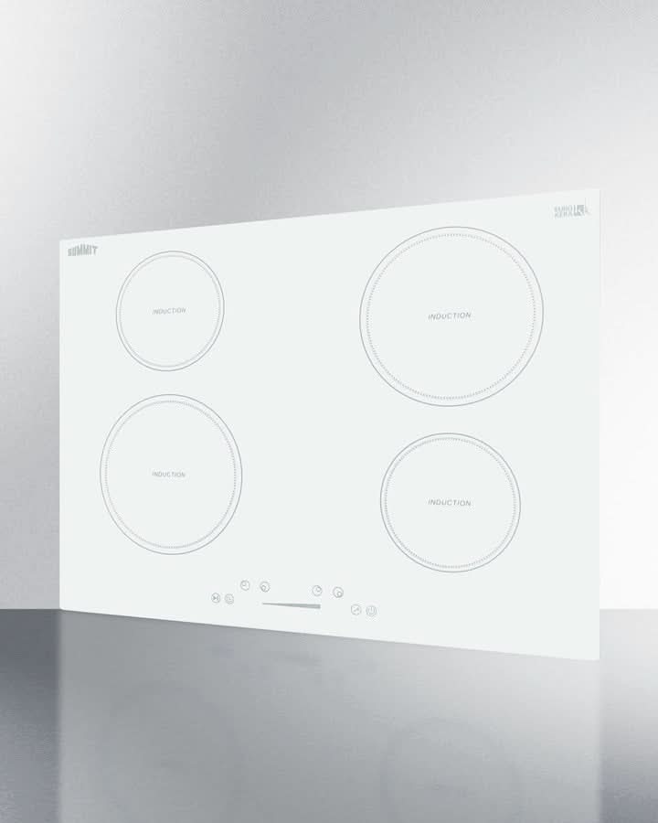 Summit 30 Wide 208-240V 4-Zone Induction Cooktop White - SINC4B302W