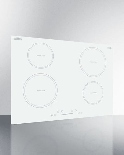 Summit 30 Wide 208-240V 4-Zone Induction Cooktop White - SINC4B302W