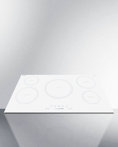 Summit 36 Wide 208-240V 5-Zone Induction Cooktop White - SINC5B36W