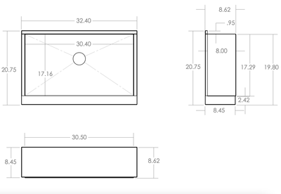Summerset 32" Farmhouse Sink - SNK-32FH