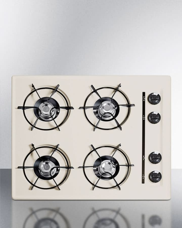 Summit 24 Wide 4 Burner Gas Cooktop Bisque - SNL033