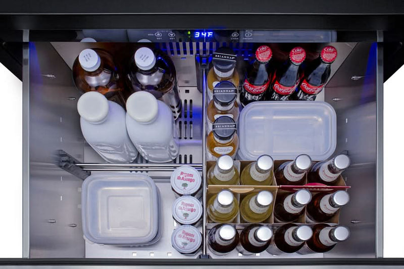 Summit 27-Inch Wide 2-Drawer All-Refrigerator - SPR275OS2DPNR