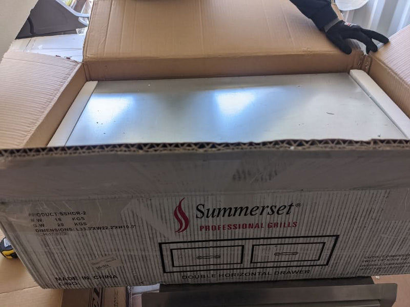 Summerset 30" Flush Mount Horizontal Double Access Drawer Open Box- SSDR2-32H-OB
