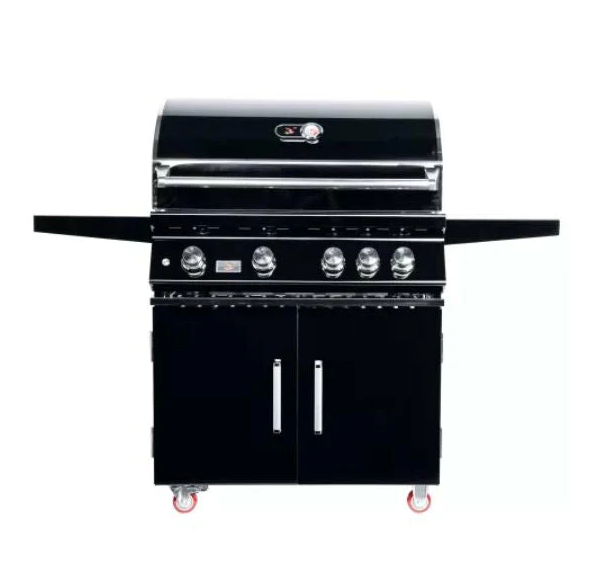 Bonfire Whistler Black Series - 34 - Inch 4-Burner Freestanding Grill with Infrared Rear Burner - Liquid Propane - CBF4DD-B-LP