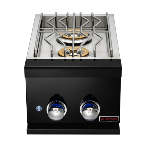 Whistler Prime Black Stainless Steel Natural Gas Double Side Burner Slide-In- CBAPDSB-B-NG