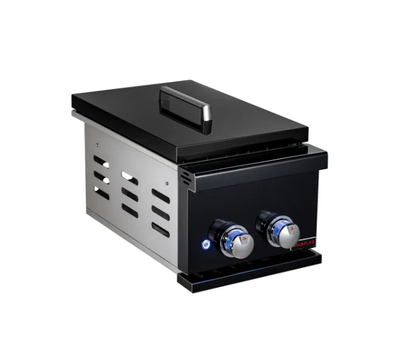 Whistler Prime Black Stainless Steel Propane Gas Double Side Burner Slide-In- CBAPDSB-B-LP
