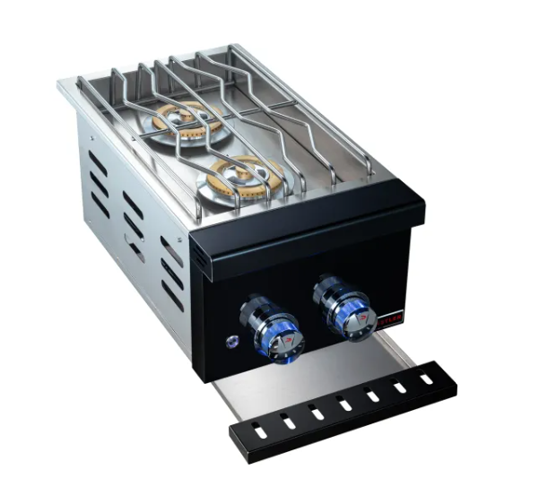 Whistler Prime Black Stainless Steel Natural Gas Double Side Burner Slide-In- CBAPDSB-B-NG