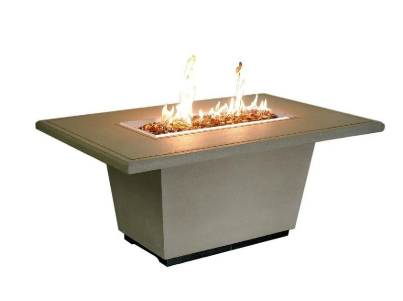American Fyre Designs 24 Inch Cosmopolitan Rectangle Firetable, Black Lava, Natural Gas- 635-BA-11-M4NC