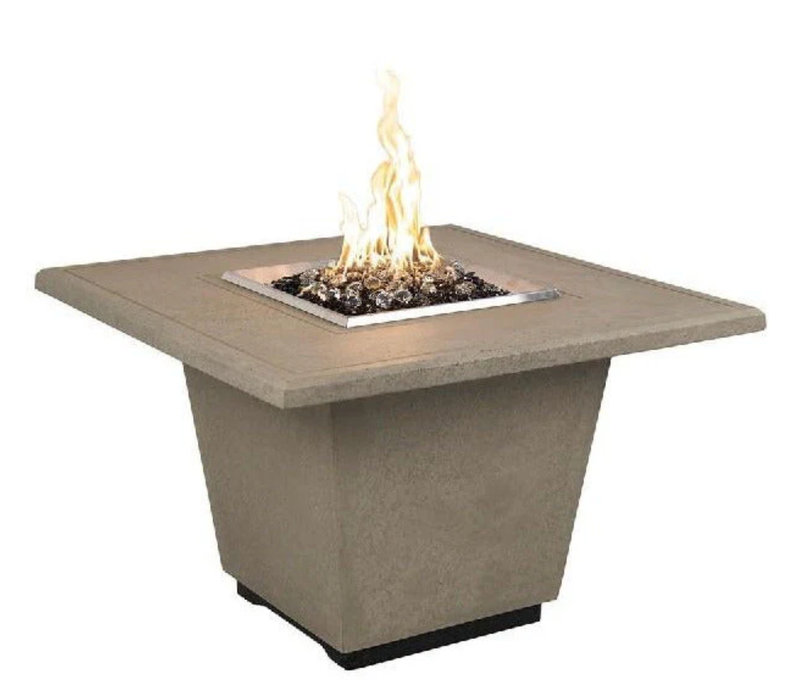American Fyre Designs Reclaimed Wood 24 Inch Cosmo Square Firetable, French Barrel Oak, Natural Gas- 640-BA-FO-M2NC