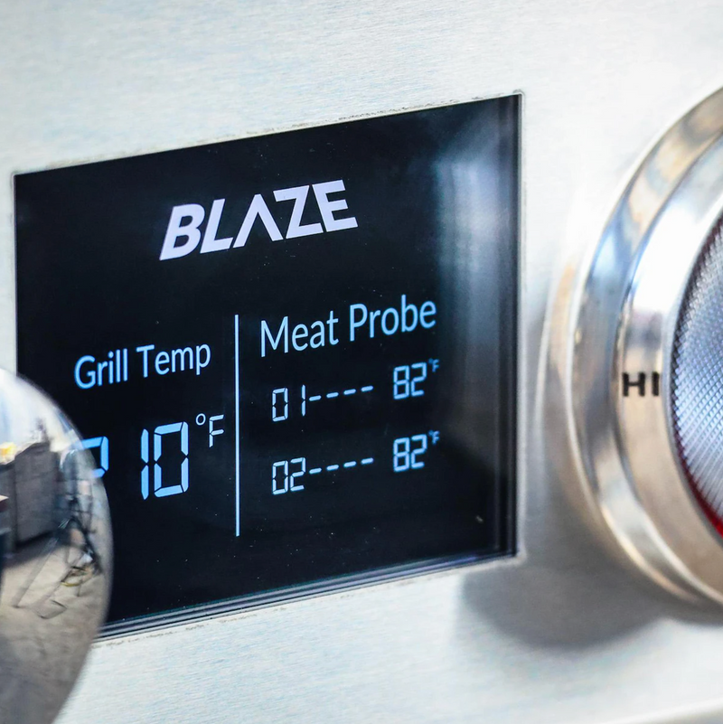 Blaze LTE PRO 40-Inch 5-Burner Built-in Natural Gas Grill w/ Digital Temperature Screen & Rear Infrared Burner - BLZ-5LTEPRO-NG