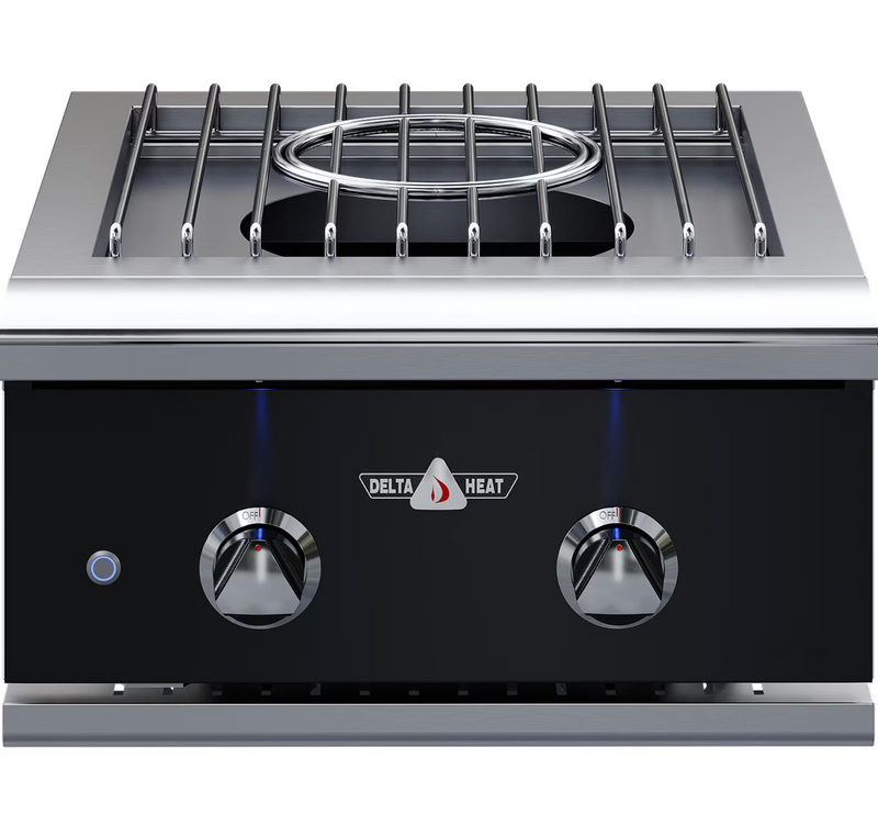 Delta Heat 22-Inch Built-In Propane Power Burner - Black Control Panel - DHPW22-KL