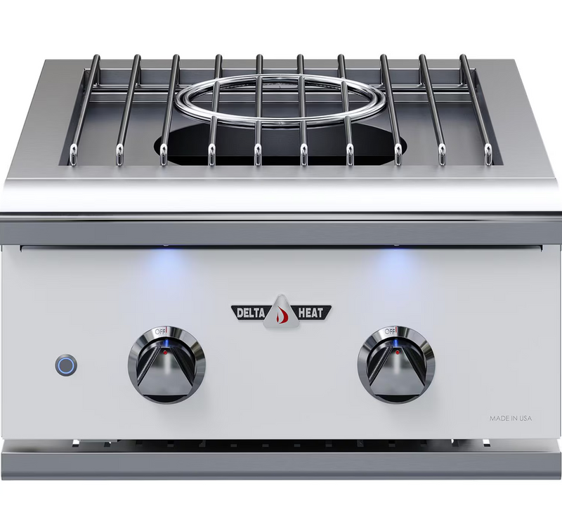 Delta Heat 22-Inch Built-In Propane Power Burner - White Control Panel - DHPW22-WL